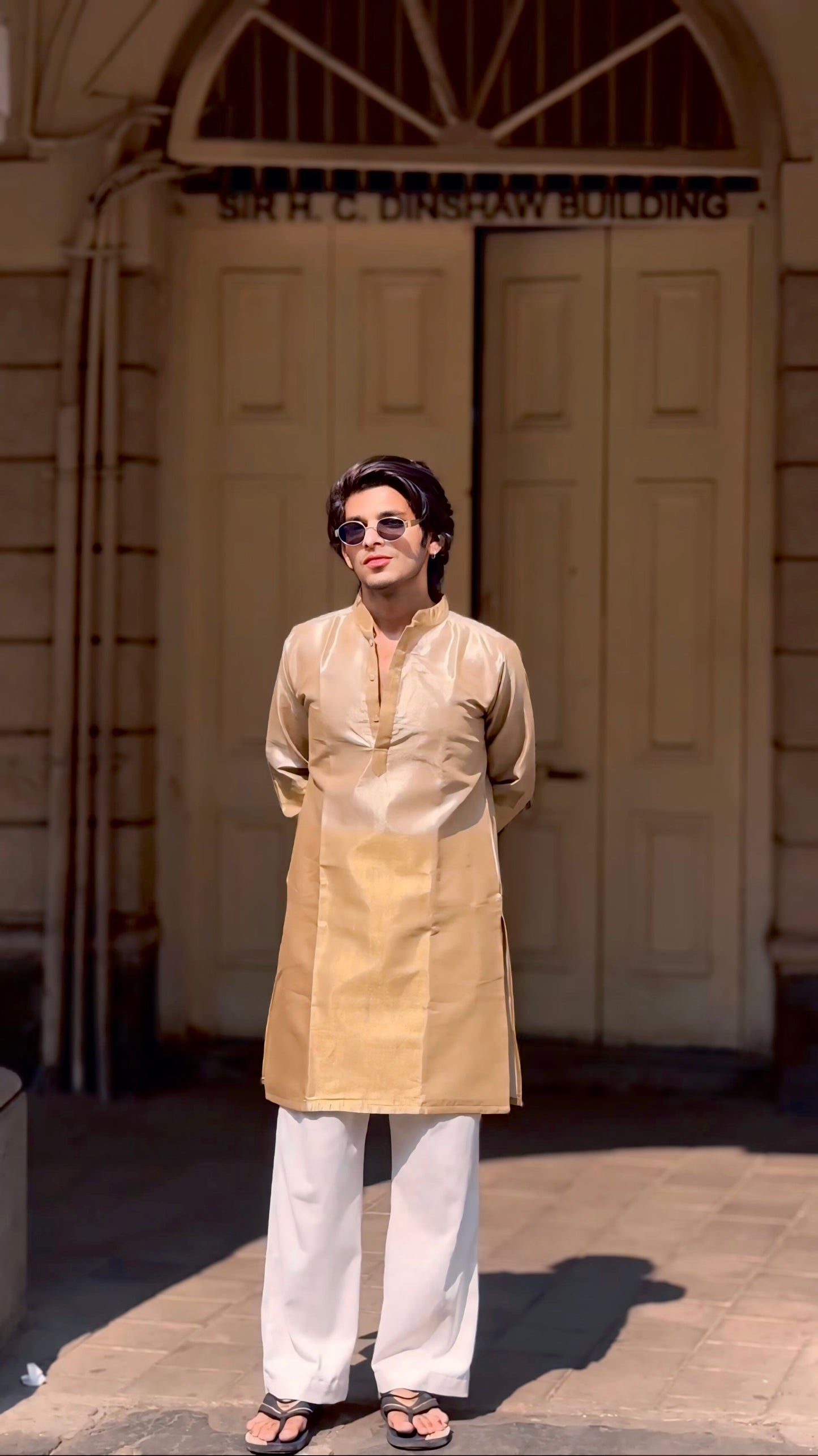 LILAN BANARASI HALF HALF PATTERN JACQUARD DESIGNER KURTA