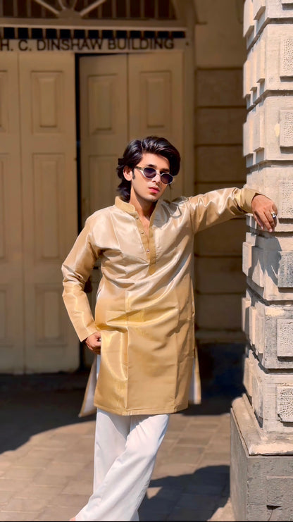 LILAN BANARASI HALF HALF PATTERN JACQUARD DESIGNER KURTA