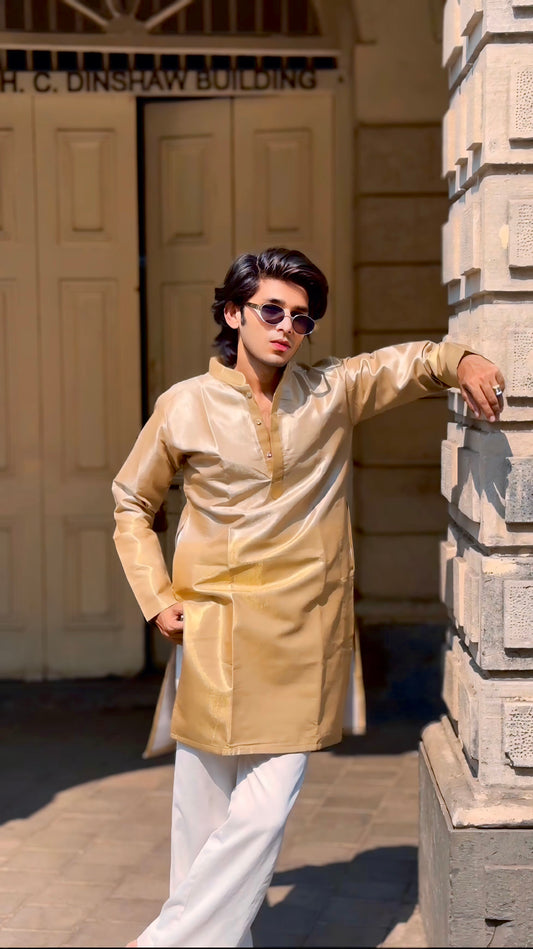 LILAN BANARASI HALF HALF PATTERN JACQUARD DESIGNER KURTA