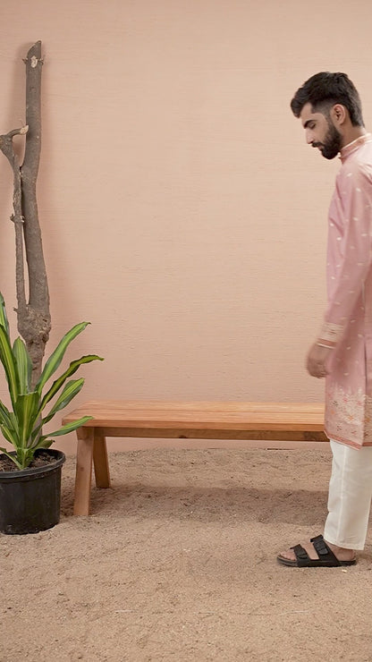 ONION FLOWER PATTERN JACQUARD DESIGNER KURTA